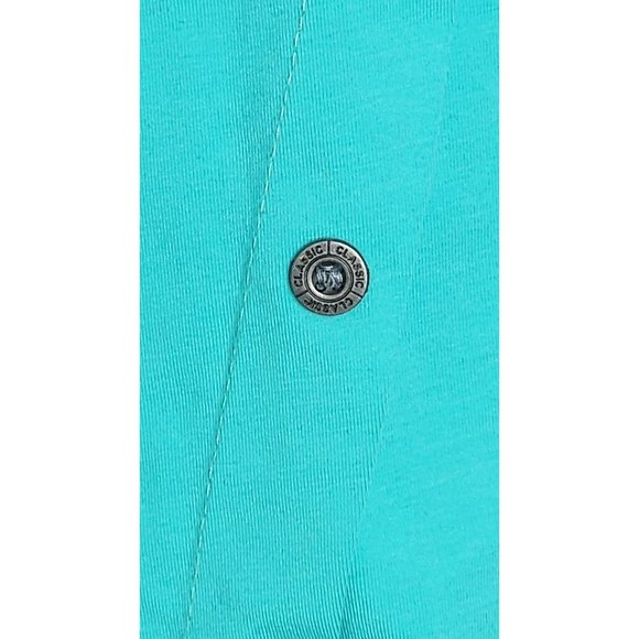 Rare Vassari Mint Green High Collar Short Sleeve Designer Button-Up Shirt - Picture 5 of 11